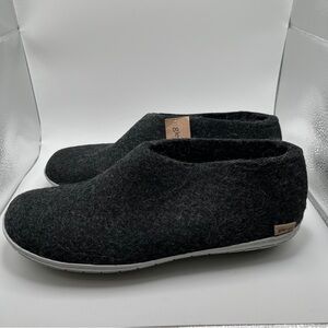 Glerups Wool Slipper Booties size 46 US 12 grey men’s slip on